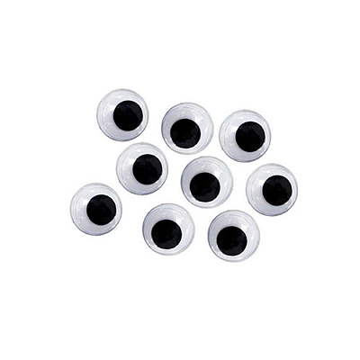 OLHO MOVEL 10MM PRETO C/20
