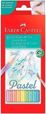 LAPIS DE COR AQUARELAVEL PASTEL 10 CORES