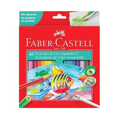 LAPIS DE COR AQUARELAVEL 48 CORES ECOLAPIS