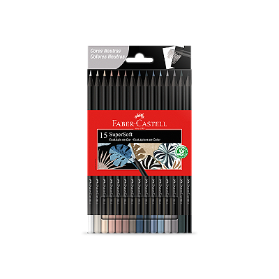 LAPIS DE COR 15 CORES SUPERSOFT CORES NEUTRAS