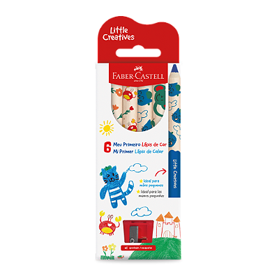 Lápis de Cor Meu Primeiro Little Creatives 6 cores