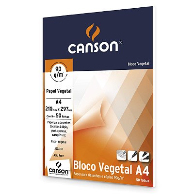 PAPEL VEGETAL 90G A-4 050 FOLHAS
