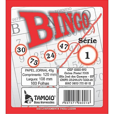 BLOCO BINGO JORNAL 100 FOLHAS