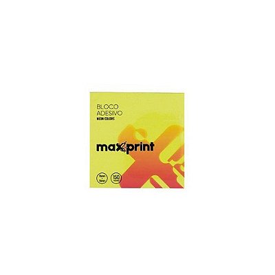 BLOCO ADESIVO 76X76MM 100F AMARELO NEON