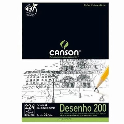 BLOCO DESENHO A-2 224G 20 FOLHAS BRANCO