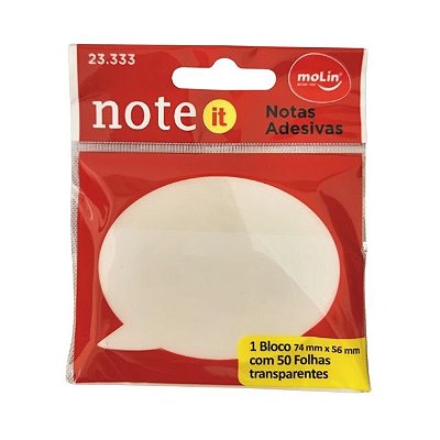 BLOCO ADESIVO TRANSPARENTE 56X74MM