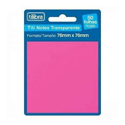 BLOCO ADESIVO TILI NOTES 76X76MM TR RS BLT