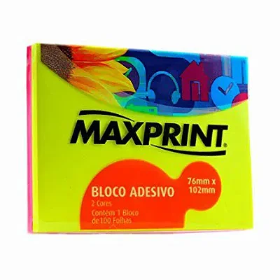 BLOCO ADESIVO 76X76MM 3 CORES NEON