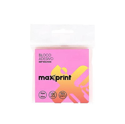 BLOCO ADESIVO 76X76MM 360 ROSA NEON