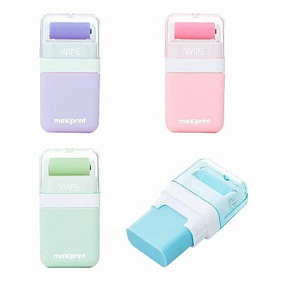 BORRACHA CAPA PLASTICA WIPE C/ROLO ROSA