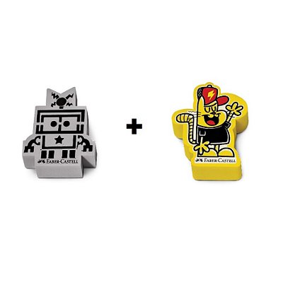 BORRACHA PLASTICA ROBO/GATO