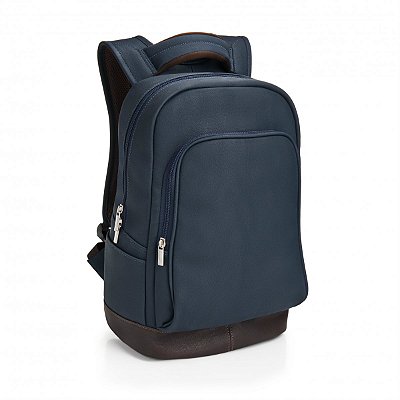 MOCHILA PARA NOTEBOOK 17 SINTETICO MARINHO/MARROM