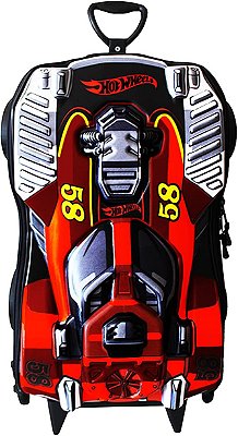 MOCHILA C/RODAS HOT WHEELS DAWZILLA VERMELHA