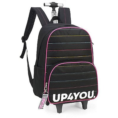 MOCHILA C/RODAS UP4YOU BELIEVE GD PT UNIDADE