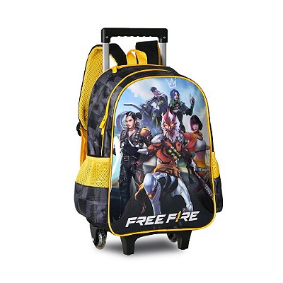 MOCHILA INFANTIL COM RODINHA FREE FIRE G UNIDADE