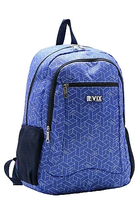 MOCHILA POLYESTER AZUL/BRANCO