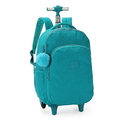 MOCHILA C/RODAS UP4YOU CRINKLE G VERDE