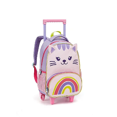 MOCHILA PEQUENA COM RODAS GATINHO