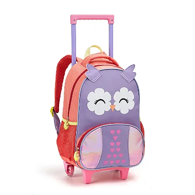 MOCHILA PEQUENA COM RODAS CORUJINHA