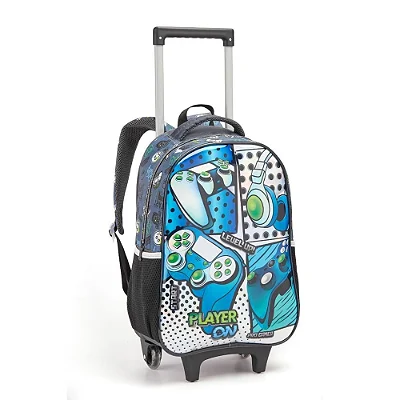MOCHILA INFANTIL MASCULINA 17" COM RODAS