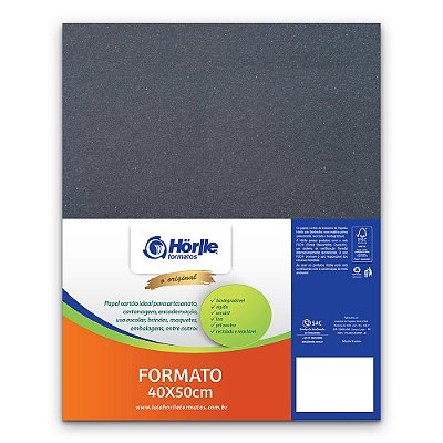 PAPEL CARTAO HORLLE PRETO 1.05MM 40X50CM 10F