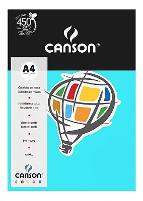 PAPEL COLOR PLUS 120G 50X65CM AZUL TURQUESA