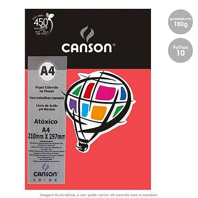 PAPEL COLOR PLUS 180G 50X65CM VERMELHO