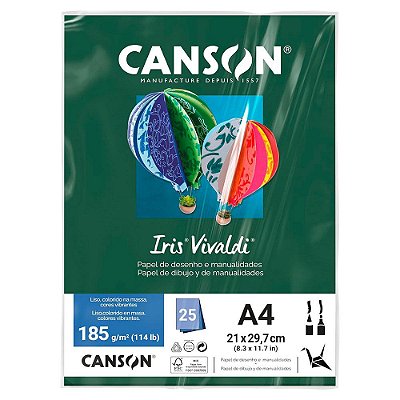PAPEL COLOR PLUS A-4 185G 25FL VERDE ESCURO