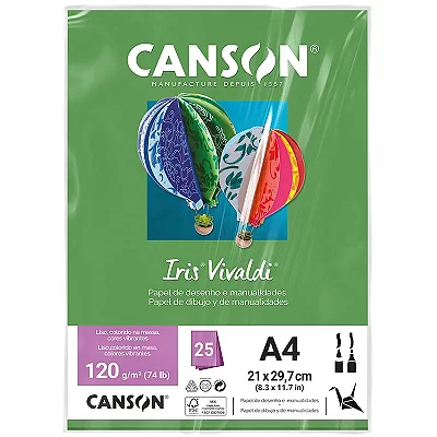 PAPEL COLOR PLUS A-4 120G 25FL VERDE CLARO