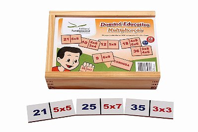 DOMINO MULTIPLICACAO MDF 28PCS