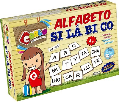 ALFABETO SILABICO MDF - CAIXA PAPEL