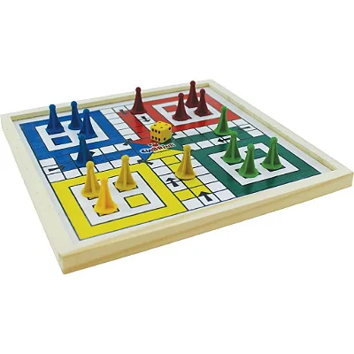 JOGO DE LUDO TABULEIRO C/BORDA