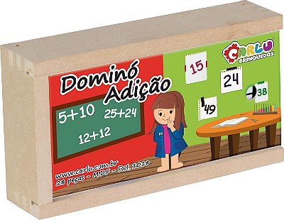 DOMINO ADICAO - MDF - 28 PC - CX. MAD.