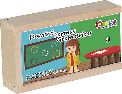 DOMINO FORMAS GEOMETRICAS - MDF - 28 PC - CX. MAD