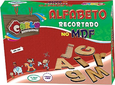 ALF RECORTADO PEQUENO MDF - 36 PC - CX PAPEL