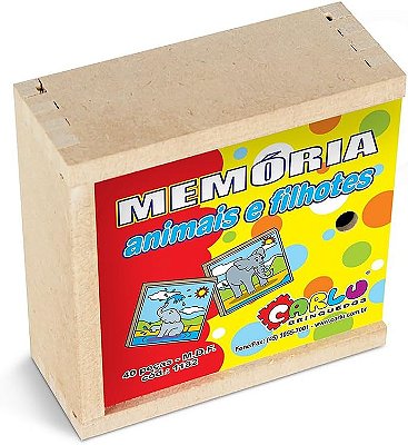 MEMORIA ANIMAIS E FILHOTES - MDF - 40 PC - CX. MA