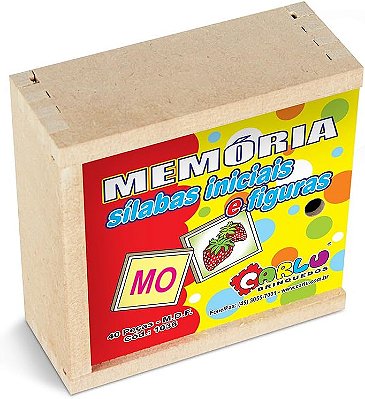 MEMORIA SILABAS INICIAIS E FIGURAS - MDF - 40PC -