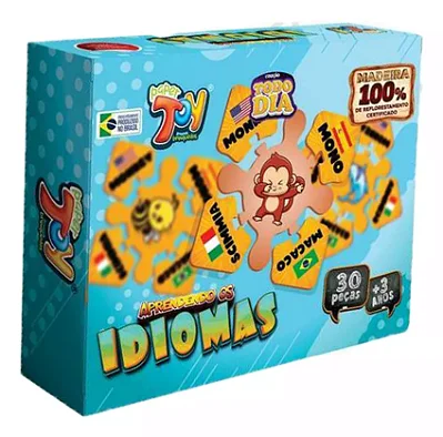 APRENDENDO OS IDIOMAS 30PCS MDF