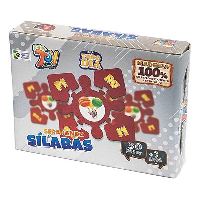 SEPARANDO AS SILABAS 30PCS MDF