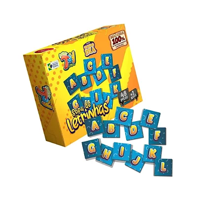 SOPA DE LETRINHAS 48PCS MDF
