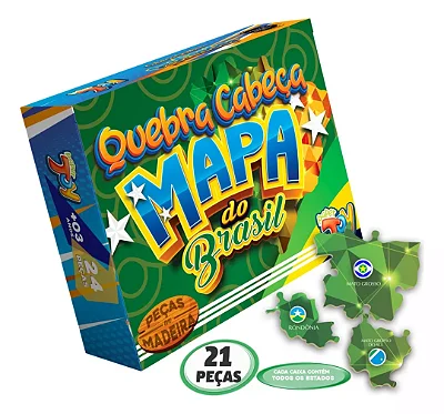 QUEBRA CABECA MAPA DO BRASIL 30X20