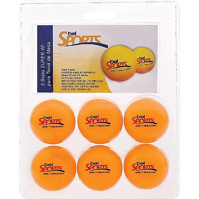 BOLA DE TENIS DE MESA LARANJA C/06