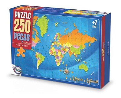 PUZZLE MAPA MUNDI 250 PECAS