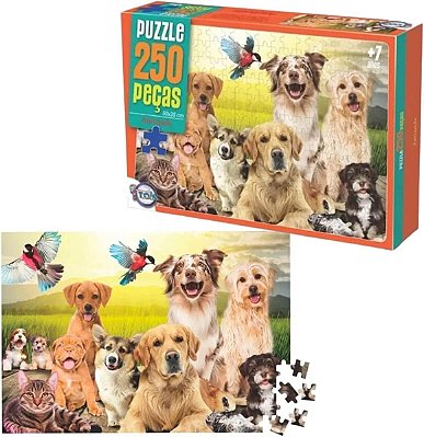 PUZZLE CACHORROS FOFOS 250 PECAS