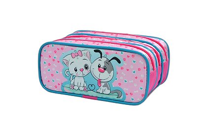 ESTOJO ESCOLAR TRIPLO TRAPEZIO KIDS
