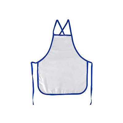 AVENTAL LISO BRANCO / AZUL