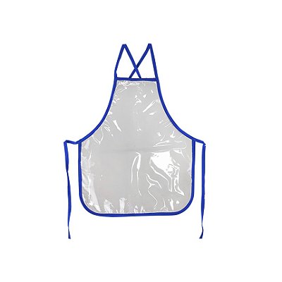 AVENTAL LISO TRANSPARENTE / AZUL