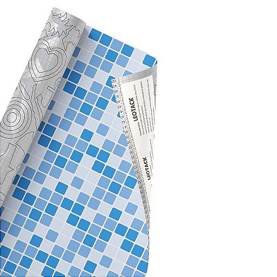 ADESIVO CONTACT 45CMX10M LEOTACK PASTILHA AZUL