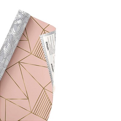 ADESIVO CONTACT 45CMX10M LEOTACK GEOMET ROSE GOLD