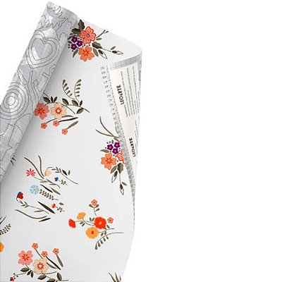 LEOTACK FLORAL BRANCO 45CMX10M 80 MIC ROLO LEOART